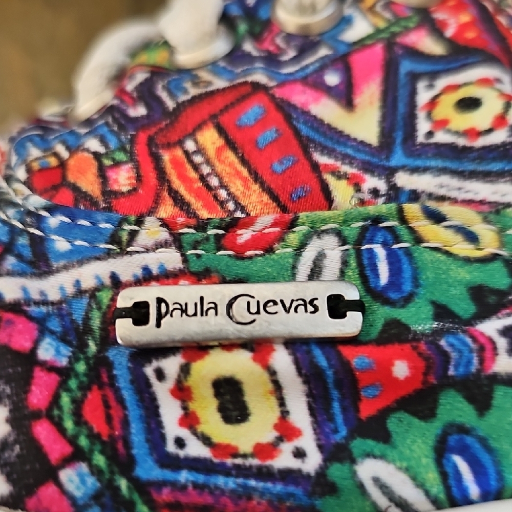 Paula Cuevas artsy colorful sneakers Size 38 printed lace up shoes sneakers - Picture 14 of 16